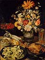 Still Life with Flowers and Snacks